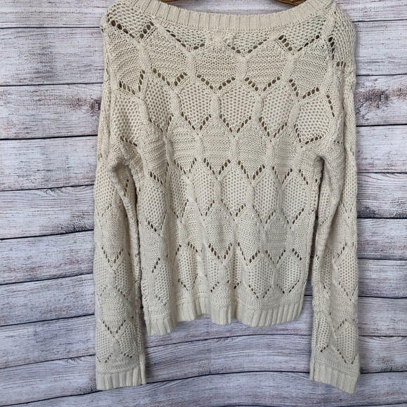 J.J. Basics Ivory Knit Sweater Size S - Picture 6 of 6
